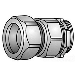 O-Z/Gedney 31-075 Type 31 Gland Compression Connector, 3/4 in Trade, For Use With Threadless Rigid Conduit, Malleable Iron, Zinc Electroplated