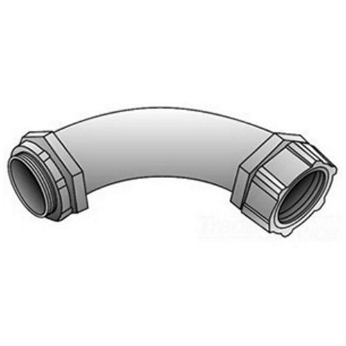 O-Z/Gedney 4Q-9400 Concretetight Liquid Tight Oiltight Raintight Conduit Connector, 4 in Trade, 90 deg, Malleable Iron, Zinc Electroplated