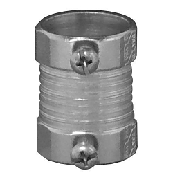 Appleton ETP™ 5075US 5000US Set Screw Coupling, 3/4 in, For Use With EMT Conduit, Steel, Zinc Plated