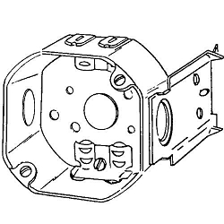 Appleton ETP™ 561LDJB Octagon Box, Steel, 21.5 cu-in, 7 Outlets, 7 Knockouts, 2-1/8 in D