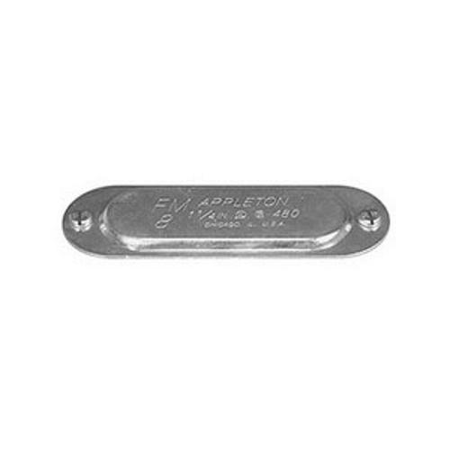 Appleton UNILETS™ 580 Conduit Body Cover, 1-1/2 in Hub, For Use With Form 8™ Conduit Outlet Body, Steel, Zinc Electroplated