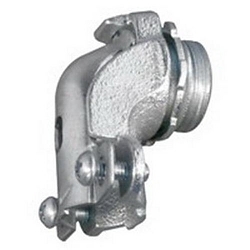 Appleton 7380V Conduit Connector With Locknut, 3/8 in Trade, 0.31 to 0.63 in Cable Openings, For Use With Armored/FMC Cable, Malleable Iron/Steel, Zinc Electroplated