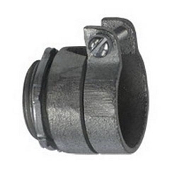Appleton 7484I Insulated Throat Straight Conduit Connector With Locknut, 1-1/4 in Trade, 1.38 to 1.63 in Cable Openings, For Use With Armored/FMC Cable, Malleable Iron, Zinc Electroplated