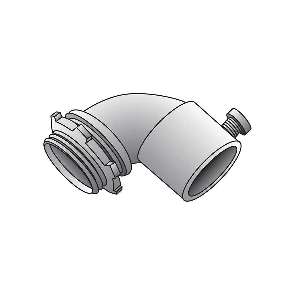 O-Z/Gedney 8050SS Type 8000SS Set Screw Connector, 1/2 in Trade, For Use With EMT Conduit, Malleable Iron, Zinc Plated