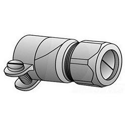 O-Z/Gedney 9100-W 9000W Conduit Combination Coupling, 1 in, For Use With Compression EMT to Flexible Steel Conduit, Malleable Iron, Zinc Plated