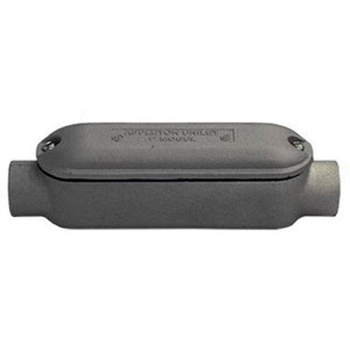 Appleton Mogul UNILETS™ BC125-A NEC 8x Type-C Conduit Outlet Body With Cover and Gasket, 1-1/4 in Hub, 50 cu-in, Aluminum, Epoxy Powder Coated