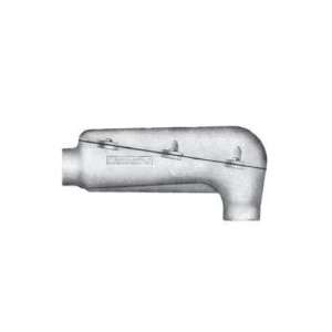 Appleton Mogul UNILETS™ BKGL400-M NEC 6x8x Conduit Body Cover With Neoprene Gasket, 4 in Hub, For Use With NEC 6x and NEC 8x Series IMC/Threaded Rigid Metal Conduit, Malleable Iron, Triple Coated