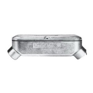 Appleton Mogul UNILETS™ BKGU300-A NEC 6x8x Conduit Body Cover With Neoprene Gasket, 3 in Hub, For Use With NEC 6x and NEC 8x Series IMC/Threaded Rigid Metal Conduit, Copper Free Aluminum, Epoxy Powder Coated