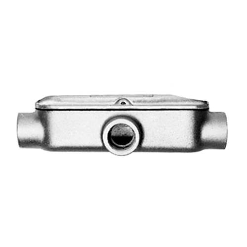 Appleton Mogul UNILETS™ BT250-M NEC 8x Type T Conduit Outlet Body With Cast Cover and Neoprene Gasket, 2-1/2 in Hub, 5.49 cu-in, Malleable Iron, Triple Coated