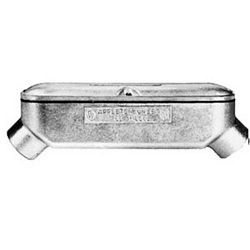 Appleton Mogul UNILETS™ BUB250-M NEC 6x Type UB Conduit Outlet Body With Cover and Gasket, 2-1/2 in Hub, 375 cu-in, Malleable Iron, Triple Coated