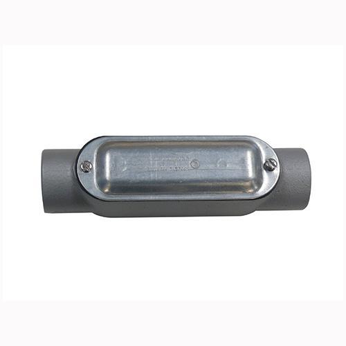O-Z/Gedney C-100CG Type-C Conduit Outlet Body With Cover and Gasket, 1 in Hub, 12 cu-in Capacity, Malleable Iron, Triple Coated