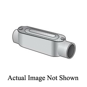 O-Z/Gedney C150ACG Type-C Conduit Body With Aluminum Cover, Neoprene Gasket, 1-1/2 in Hub, 34.5 cu-in, Die Cast Copper Free Aluminum, Enamel