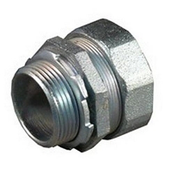 Appleton CG-3775S CG Series Strain Relief Straight Cord Connector, 3/4 in Trade, 3/8 to 1/2 in Cable Openings, Machined Steel, Natural