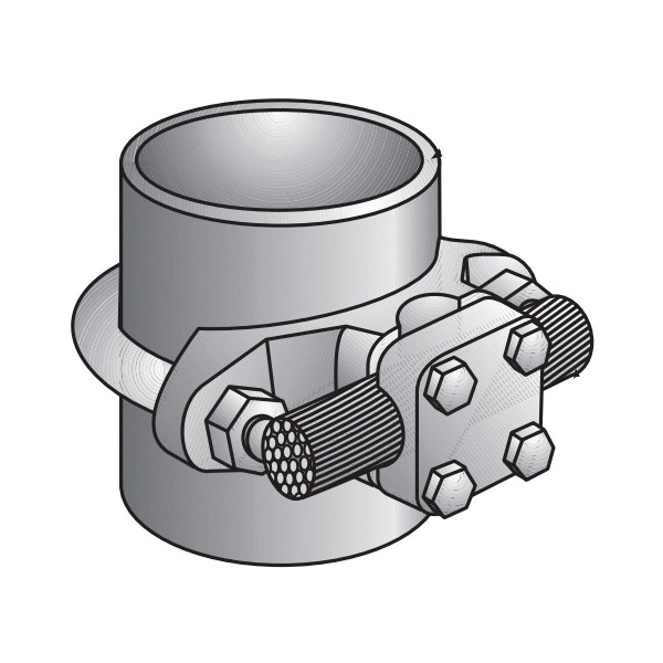O-Z/Gedney CG-4122 Specification Grade Grounding Connector, 4 to 2/0 AWG Conductor, Copper