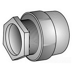 O-Z/Gedney CH-200 Space-Maker Conduit Hub, 2 in, For Use With IMC/Rigid Conduit, Malleable Iron, Zinc Plated
