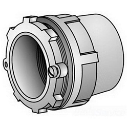 O-Z/Gedney CH-75T CH-T Space-Maker Conduit Hub, 3/4 in, For Use With IMC/Rigid Conduit, Malleable Iron, Zinc Plated