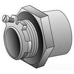 O-Z/Gedney CHM-75T Raintight Conduit Hub, 3/4 IN, For Use With IMC/Rigid Conduit, Malleable Iron, Electro-Plated Zinc