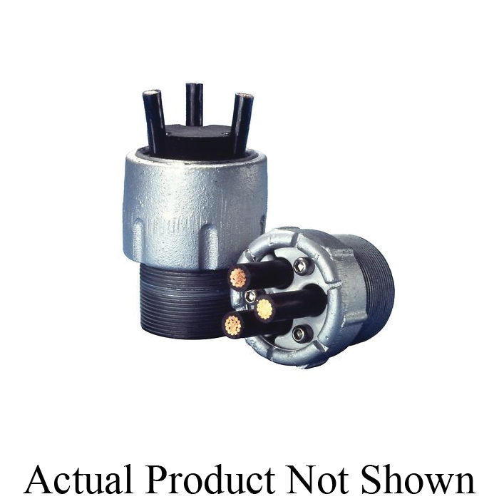 O-Z/Gedney CSBE-500P-1 Type CSBE Conduit Sealing Bushing, 5 in Conduit, (1) 3.45 in, (2) 2 in, (3) 1.88 in, (4) 1.63 in AC Cable, Steel, PVC Coated