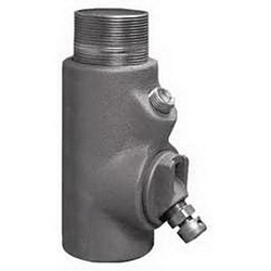 Appleton UNILETS™ EYDM-125AL Drain Conduit Sealing Fitting, 1-1/4 in, For Use With Threaded Rigid Metal Conduit and IMC and Close Turning Radius, Almag 35 Aluminum, Epoxy Powder Coated