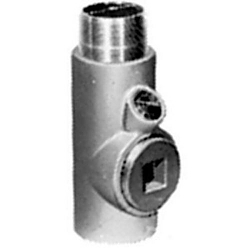 Appleton UNILETS® EYM200 Dust-Ignitionproof Explosionproof Raintight Conduit Sealing Fitting With Removable Nipple, 2 in, For Use With IMC/Threaded Rigid Metallic Conduit, Malleable Iron, Triple Coated