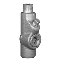Appleton UNILETS® EYS116 Dust-Ignitionproof Explosionproof Raintight Conduit Sealing Fitting With Removable Male Nipple, 1/2 in, For Use With IMC/Threaded Rigid Metallic Conduit, Grayloy-Iron, Triple Coated