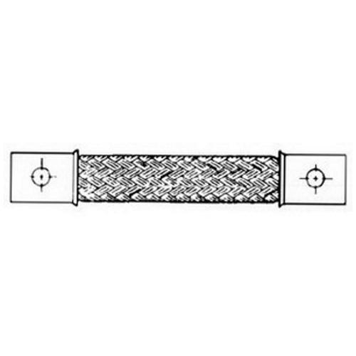 O-Z/Gedney FB-100-05-1 Type FB 1-Braid 1-Hole Solderless Flexible Braid Connector, 12 in L x 1/2 in W, 100 A, 17/64 in Mounting Hole