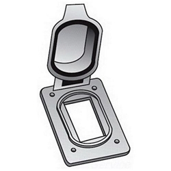 O-Z/Gedney FS-1-GFCA Type FS-1 Cast Device Box Cover With Lid, Aluminum