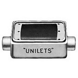 Appleton UNILETS™ FSC150A Type FSC Heavy Duty Shallow Device Box With Internal Ground Screw, Aluminum, 25 cu-in Capacity, 1 Gangs, 2 Outlets, 2 Knockouts, 4.56 in H x 2.81 in W x 2 in D