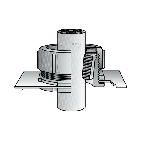 O-Z/Gedney GPE-100 Cable Support Cabinet Bushing, 1 in Conduit, 0.68 in AC Cable, Ductile/Malleable Iron, Hot Dipped Galvanized