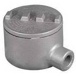 Appleton UNILETS® GRE75 E-Style Dust-Ignitionproof Explosionproof Conduit Outlet Box With Cover, 3/4 in, 3.38 in Cover Opening, 18 cu-in, Triple Coated