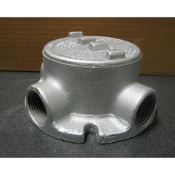 Appleton UNILETS® GRFC50A C-Style Dust-Ignitionproof Explosionproof Conduit Outlet Box With Cover, 1/2 in, 3.38 in Cover Opening, 18 cu-in Capacity, Epoxy Powder Coated