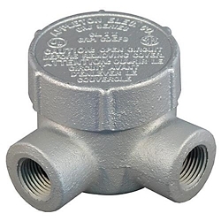 Appleton UNILETS® GRJL75 Dust-Ignitionproof Explosionproof Raintight Conduit Outlet Box, 3/4 in, 2.13 in Cover Opening, 7.3 cu-in, Triple Coated