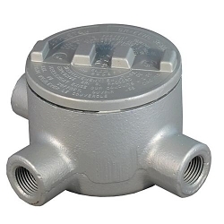 Appleton UNILETS® GRT50 T-Style Dust-Ignitionproof Explosionproof Conduit Outlet Box With Cover, 1/2 in, 3.38 in Cover Opening, 18 cu-in, Triple Coated