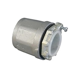 Appleton HUB-300B Insulated Throat Straight Conduit Hub With Bonding Screws, 3 in, For Use With IMC/Rigid Conduit, Malleable Iron, Triple Coated