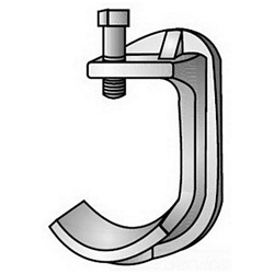 O-Z/Gedney J-200G Type J Pipe Hanger, 2 in Conduit, Malleable Iron, Mechanically Galvanized