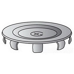 O-Z/Gedney KO-75S Knockout Plug, 3/4 in, Steel, Zinc Plated