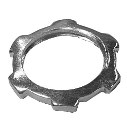 Appleton NEER™ L-700 L Series Standard Conduit Locknut, 2-1/2 in NPSL, For Use With Threaded Conduit/Connectors, Steel, Electro-Zinc Plated