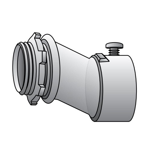 O-Z/Gedney OE-75 Type OE Set Screw Connector, 3/4 in Trade, For Use With EMT Conduit, Malleable Iron, Zinc Plated