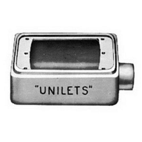 Appleton UNILETS™ FD150 Type FD Deep Heavy Duty Device Box With Internal Ground Screw, Malleable Iron, 25 cu-in Capacity, 1 Gangs, 1 Outlets, 1 Knockouts, 4.56 in H x 2.81 in W x 2.69 in D