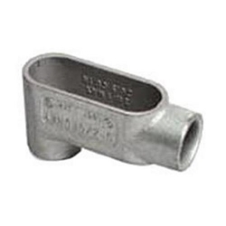 O-Z/Gedney LB67 Type LB Conduit Outlet Body, 2 in Hub, 7 Form, 46 cu-in Capacity, Grayloy Iron, Aluminum Enamel/Zinc Electroplated