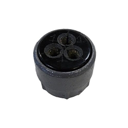 O-Z/Gedney R-4001-2 Multiple Segment Plug Cable Support With Pozi-Grip R-Style Wedging Plug, 4 in, Surface Mount, Ductile Iron/Malleable Iron