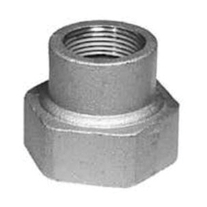 O-Z/Gedney REC-2012 Dust-Ignitionproof Explosionproof Threaded Bell Reducer Coupling, 2 to 1-1/4 in, For Use With Threaded IMC/Rigid Metal Conduit, Malleable Iron, Electroplated Zinc