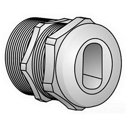 O-Z/Gedney SE-501 Watertight Service Entrance/UF Cable Connector, 1/2 in Knockout, Malleable Iron