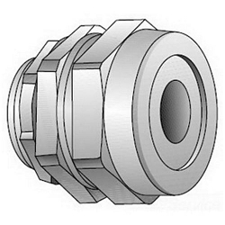 O-Z/Gedney Gold Seal SR-15012 Straight Strain Relief Connector, 1-1/2 in Trade, 1 to 1.2 in Cable Openings, Malleable Iron, Zinc Plated