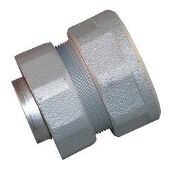 Appleton ST-300F Liquid Tight Oiltight Raintight Conduit Connector With Threaded Hub, 3 in Trade, Straight, Malleable Iron, Triple Coated