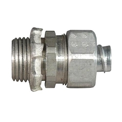 Appleton ST-50AL Liquid Tight Oiltight Raintight Conduit Connector With Plain Throat, 1/2 in Trade, Straight, Copper Free Aluminum