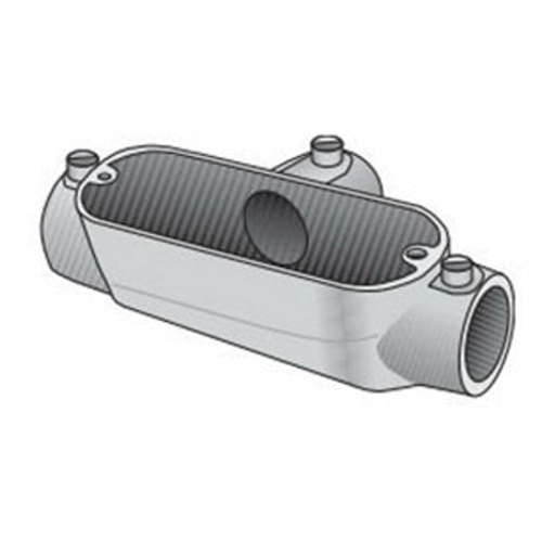 O-Z/Gedney T200ATW Type T Conduit Outlet Body, 2 in Hub, 75 cu-in Capacity, Die Cast Copper Free Aluminum, Aluminum Enamel