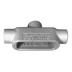 Appleton UNILETS™ TB38 Type TB Conduit Outlet Body, 1 in Hub, Form 8, 15.5 cu-in, Grayloy Iron, Triple Coated