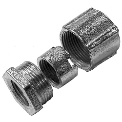 Appleton NEER™ TPC-300 3-Piece Conduit Coupling, 3 in, For Use With IMC/Rigid Conduit, Malleable Iron, Zinc Plated