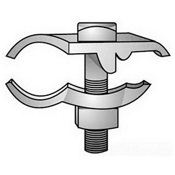 O-Z/Gedney UPC-100G Type UPC Parallel Conduit K-Clamp, 1 in, For Use With EMT/IMC/Rigid Metal Conduit, Malleable Iron, Hot Dip Galvanized
